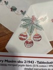 Mary Maxim Stamped Cross Stitch Tablecloth Holiday Greetings Read Description