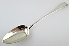 Antique English Georgian Sterling Silver Large Stuffing Platter Spoon 1795