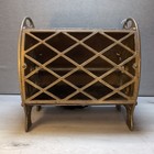 Antique Ornate Victorian Art Deco Cast Iron Space Heater Radiant Brass Gold Tone