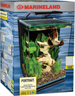 Portrait Glass Led Aquarium Kit  5 Gallons  Hidden Filtration black