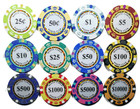 Monte Carlo 14g Clay Chips  sample Pack  10-12 Chips