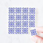 Miniature Blue   White Ceramic Tiles  1 12 Scale Dollhouse Floor Wall Decor Set