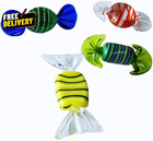24pcs Handmade Vintage Murano Style Various Glass Sweets Glass Candy Ornaments