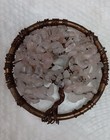 Handmade Wire-wrapped Tree Of Life Round Charm Pendants Lot Of 4 Quartz Chips