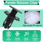 Fender Liner Push-type Retainer Clip Fastener  Bumper Engine Under Cover 20 Pcs