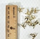 Dollhouse Wall Coat Hooks Set Of 12 Metal 1 12 Scale Miniature Gold Finish 1 2 