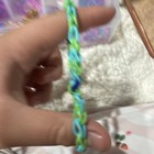 Braided Rubber Bracelet Adjustable Blue Green Bohemian Unisex Tie Closure
