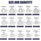 18-8 304  Stainless Steel Flat Washers For Screws And Bolts  200 Pieces Metal   