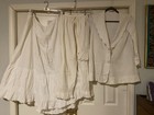 Vintage Lot Of 3 Victorian Era Pieces White Great Antique Condition 