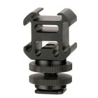 Camera Hot Shoe Mount Adapter Video Accessory Triple Cold Shoe Bracket Lights N