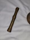 Antique Heavy Solid Brass Mortar And Pestle Large Pharmacy Apothecary