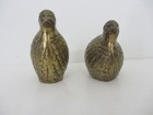Pair Of Vintage Brass Quail Pheasant Partridge Birds Mid Century Modern Mcm