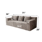 71 In 3setaser Sofa Corduroy Fabric Deep Seat Couches Comfy Loveseat Sofa
