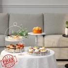 6pc White Cake Stand Set Cupcake Holder Dessert Plate Wedding Party