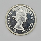 Old Canadia Coins Silver 1963 Canada 25 Cents Bu Unc Silver Proof Cas014