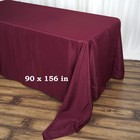 Burgundy Polyester 90x156  Rectangle Tablecloths Wedding Party Home Linens