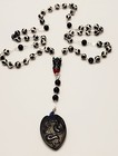 Dzi Agate Lucky Targaryen Dragon Rosary Style Necklace Jade Dragon Heart Pendant