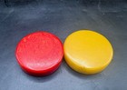 Vtg Backgammon Game In  Case- Red    Butterscotch   Bakelite  1970 s