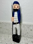 Vtg 12    Carved Wood Folk Art Spear Fisherman Nautical Sailor Sea Ocean Figure