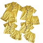 Matching Silk Pajamas Set For Family Summer Short Family Matching Sleepwear S   