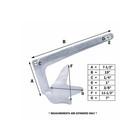 Heavy Duty 5kg  11 Lbs  Hot Dipped Galvanized Steel Bruce Anchor Style For Boat