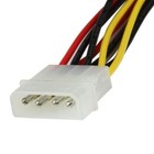 Startech Pyo2lp4lsatr 12in Lp4 To 2x Right Angle Latching Sata Power Y Cable