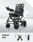 Lightweight 38lb Foldable Electric Wheelchair Intelligent 300lb All Terrain Fda