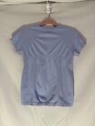 Athleta Girl Y Size L  12 L Blue Power Up Seamless Sport Length Tee Top Nylon