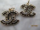 Chanel  2 Zip Pull Gold Tone   Black Charms 22mm  Metal So Pretty