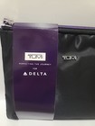 New Delta One Tumi   Black    sealed  Amenity Toiletry Kit Soft Case Bag Pouch
