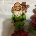 Vintage Lot Of 2 Cute Gnome Dwarfs   Elf Red Green Japan