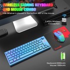 Wireless Gaming Keyboard And Mouse Combo Mini Portable Rgb Backlit 4000mah 64key