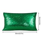 20x12in Bling Sequins Sofa Cushion Cover Case Soft Decor Pillow Case Solid Color