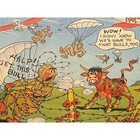 Vintage Wwii 1941 Genuine Curteich-chicago Post Card Ct Army Comics Series Nos