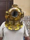 Vintage Brass Diving Helmet     Handcrafted Maritime Deep Sea Diver Helmet     Nauti