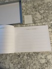 New  Studio His   Hers White Guest Book Gold Letters 8x5 75in 50page