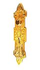 Pair Of Solid Brass Deco Art Nouveau Door Plates Vintage Antique Style
