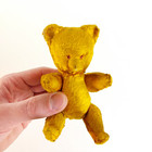 Vintage Miniature Jointed Golden Mohair Teddy Bear  C 1960s