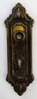 Antique Brass Bronze Door Knob   Ornate Back Plate