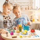 Wooden Play Cooking Set 27pcs Pretend Play Food Toys Set For Kids Toddlers  Wood