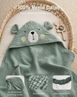 Blissful Diary Muslin Baby Hooded Towel  Soft And Absorbent Bath Towel For Newbo