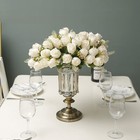 Artificial Rose Flower 20 Heads 2 Bundles Bridal Bouquet Silk Rose Bulk For W   