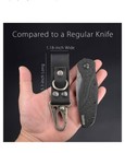  Edc Leather Strap Keychain Holder  Heavy Duty Belt Clip Key Ring Fob Black