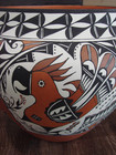 Native American Acoma Fine Line Hand Painted Pottery By R  Trujillo