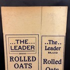 Antique The Leader Brand Rolled Oats Box Hastings Wholesale Grocery Pa Vintage