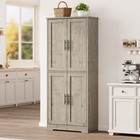 70   Tall Kitchen Pantry Cabinet Freestanding Storage Cabinet Adjustable Shelves