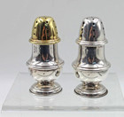 Tiffany   Co Sterling Silver Georgian Style Salt   Pepper Shakers Pr Italy 2 75 