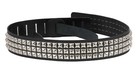 Black Leather 3 Row Pyramid Stud Studded Guitar Strap Punk Rock Goth Metal Bass
