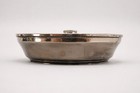 Vintage Silver-plated Footed Dish With Lid  Embossed Swirl Design  1970s