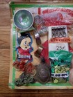 Vintage 1980s Gumball Machine Display Card Flinstones Disney Motorcycles Cowboy